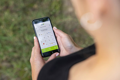 SmartCoop App auf dem Mobiltelefon