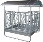 Square Hay Rack standard with Self-closing Feeding Grate for hornless Cattle