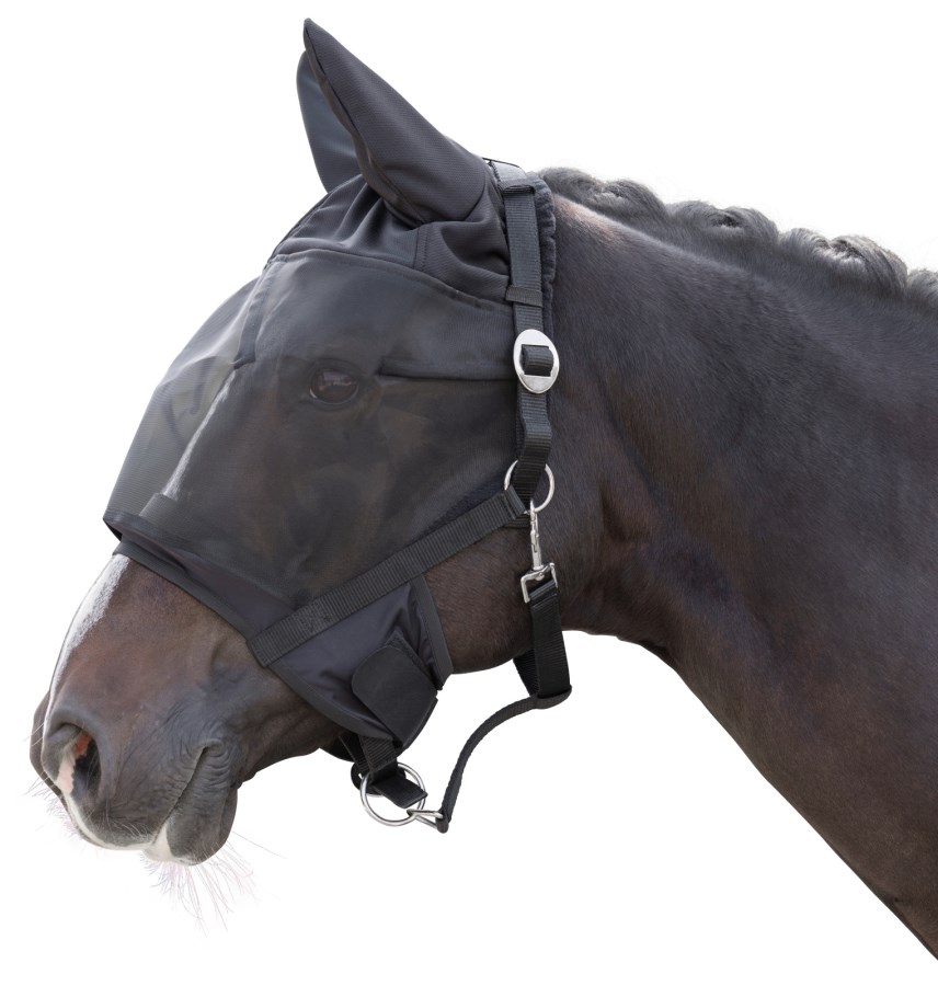 Waldhausen Masque Anti-Mouches Premium Avec Licol noir