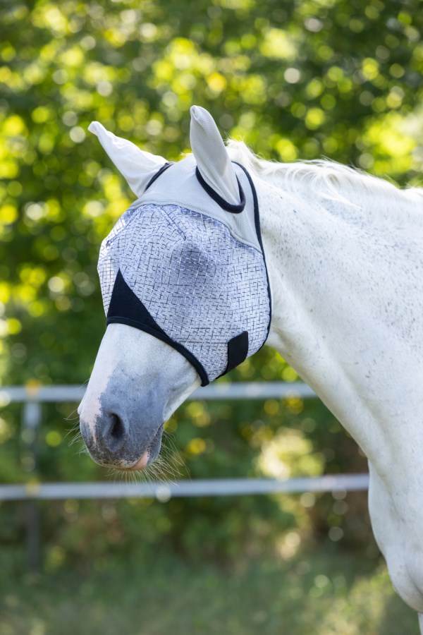 Bonnet Anti-Mouches En Coton Crocheté - Pour Cheval, Avec Passants Pour Sangle | 100% Coton, Confortable