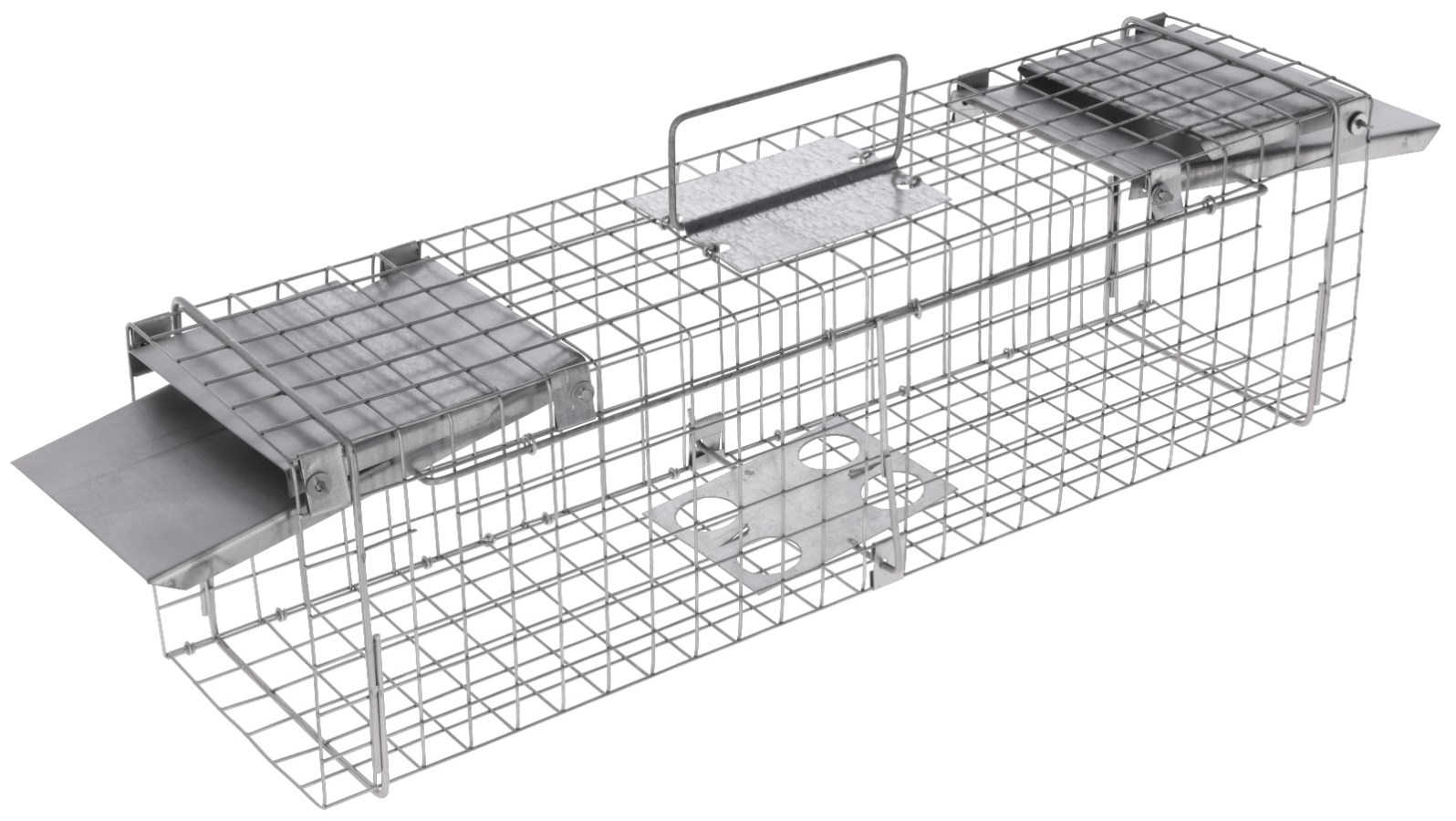 Piège Pliable Pour Animaux à 1 Entrée – 80x25x30 Cm – Pour Chats, Lapins, Fouines