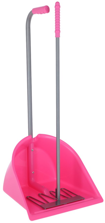 Valet D'Écurie Mistboy KERBL - Pelle Et Béquille Multifonction - Rose 75cm - Pour Boxe Cheval Ou Paddock